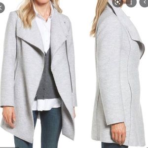 NWT Halogen Wool Asymmetrical Zip Coat